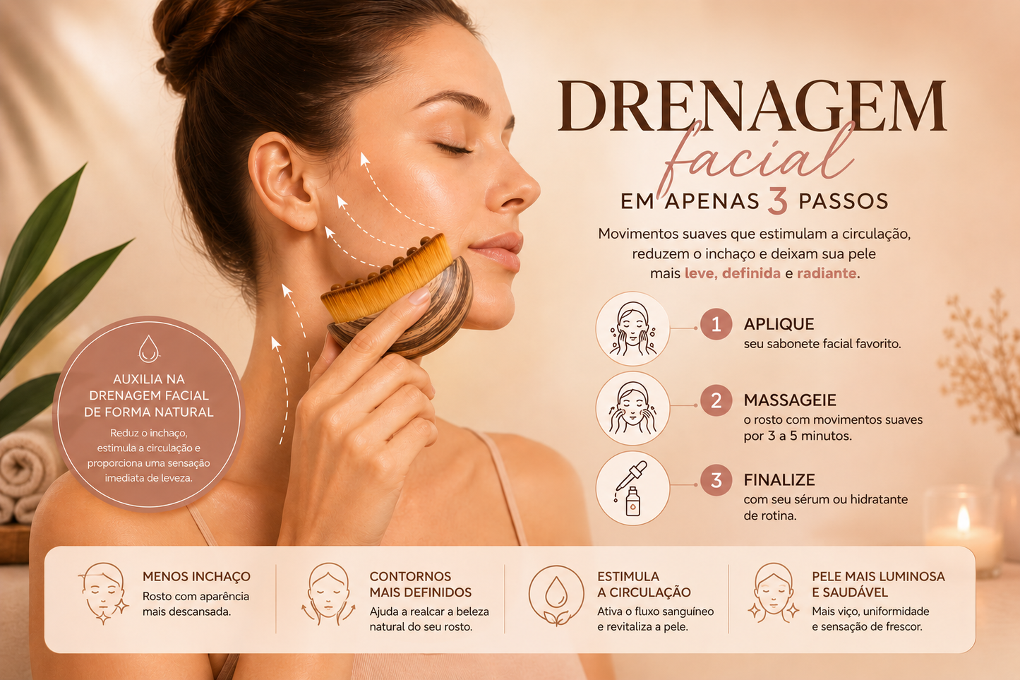 LumiLift - Escova de drenagem facial