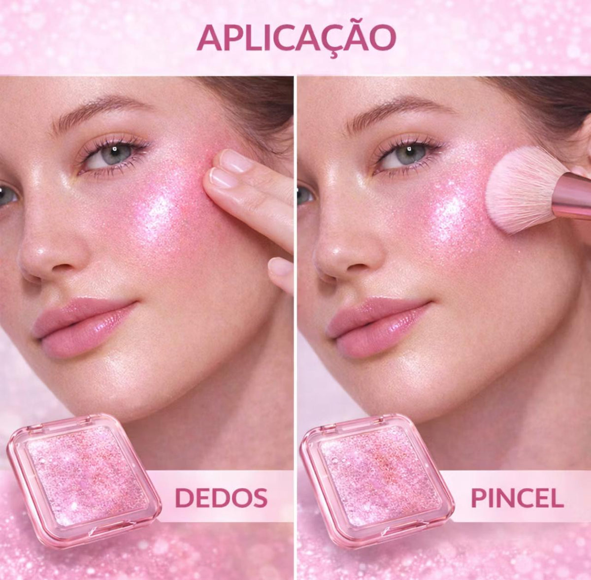 GlowMuse™  Blush Cristal que revela o seu tom